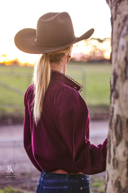 Lime & Soda Callie Top - Burgandy