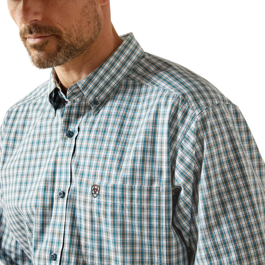 Ariat Mens Pro Series Townes L/S Shirt - Dark Teal - 10065772