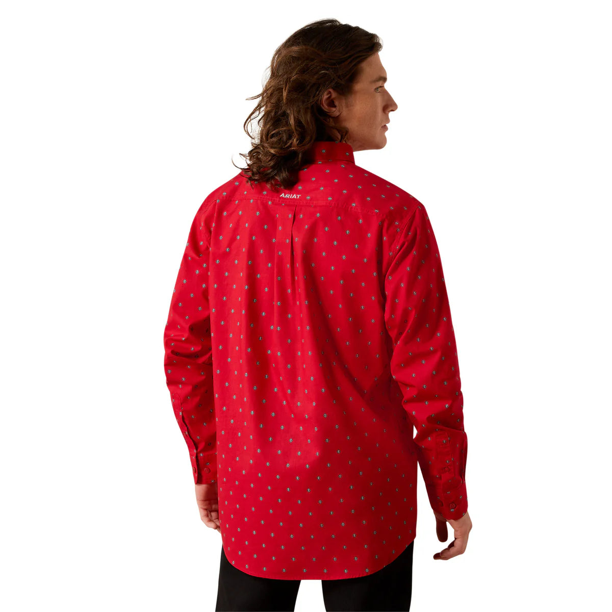 Ariat Mens Truett Fitted L/S Shirt - Red - 10065847