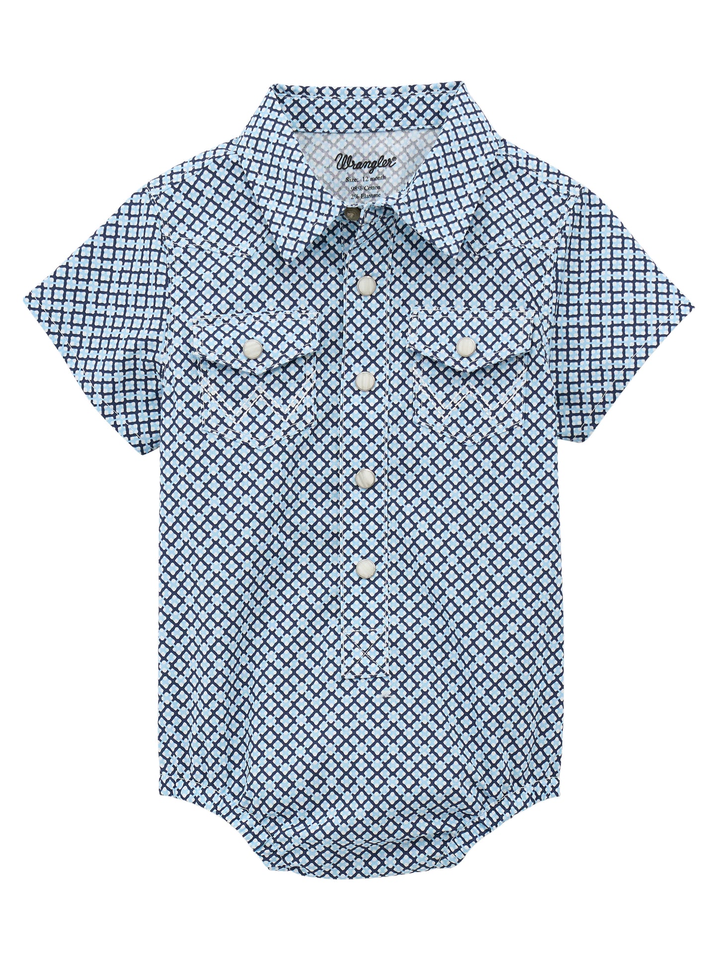 Wrangler USA Baby Boys Printed S/S Bodysuit - 112378884