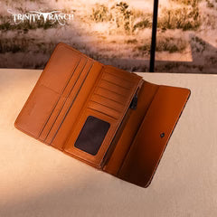Trinity Ranch Concho Wallet - Brown