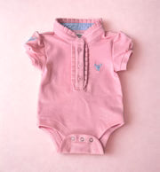 Little Windmill Kiki Baby Pink Polo Romper