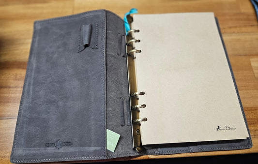Montana West Western Vintage Genuine Leather Journal Notebook Handheld - MWL041GY