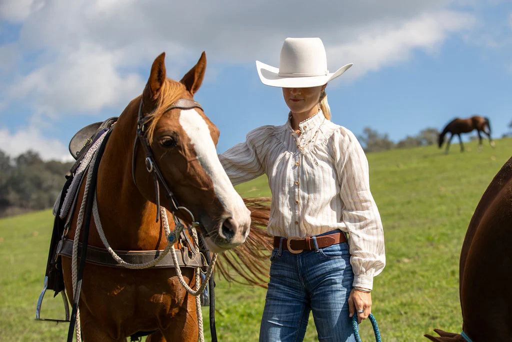 Lime & Soda Callie Top - Latte Stripe