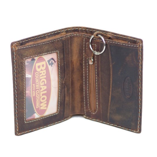 Brigalow Steer Head Leather Bi Fold Wallet Steerhead