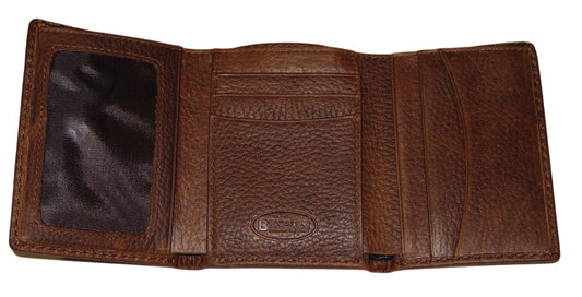 Brigalow Tri Fold Leather Wallet Steerhead