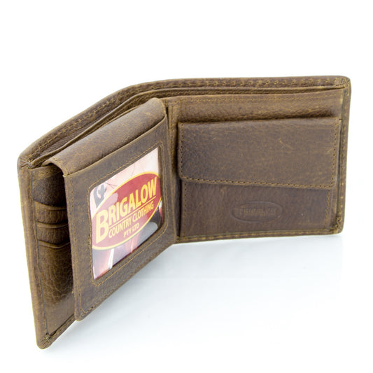Brigalow Mens Distressed Leather Dress Wallet - Steerhead