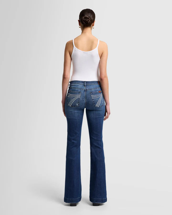 7 for all mankind Ladies DOJO 34" Trouser Jean - Lake Blue - 7U115Y44