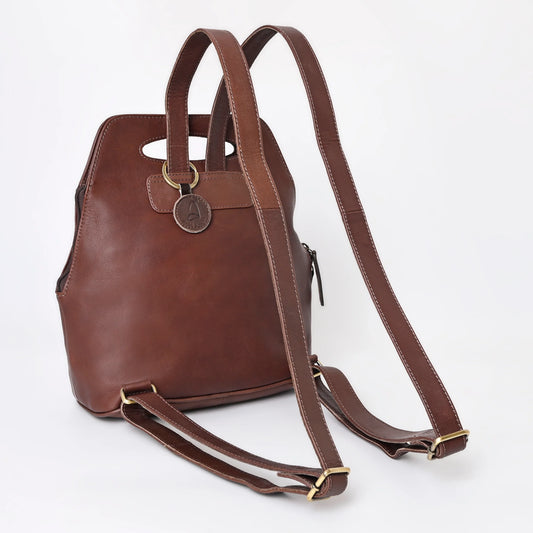 Montana West 100% Genuine Hair-On Cowhide Leather Backpack - Tan - A&A-1038