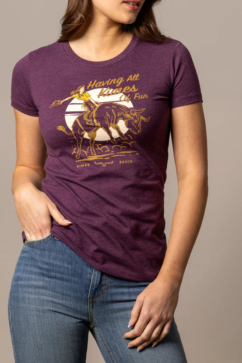 Kimes Ranch Ladies All Kimes Of Fun - WSH0000055 Plum