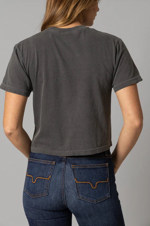 Kimes Ranch Ladies American Bullseye Crop Tee - WSH0000011