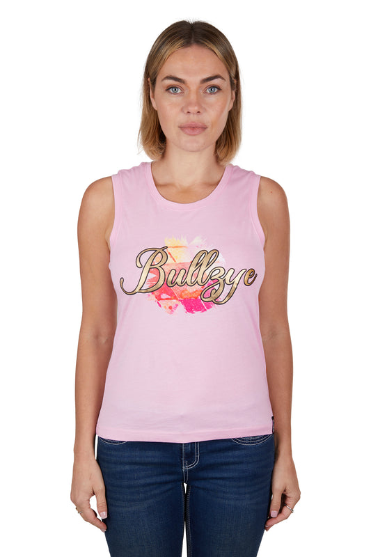 Bullzye Ladies Blossum Tank - Pink - B3S2501340