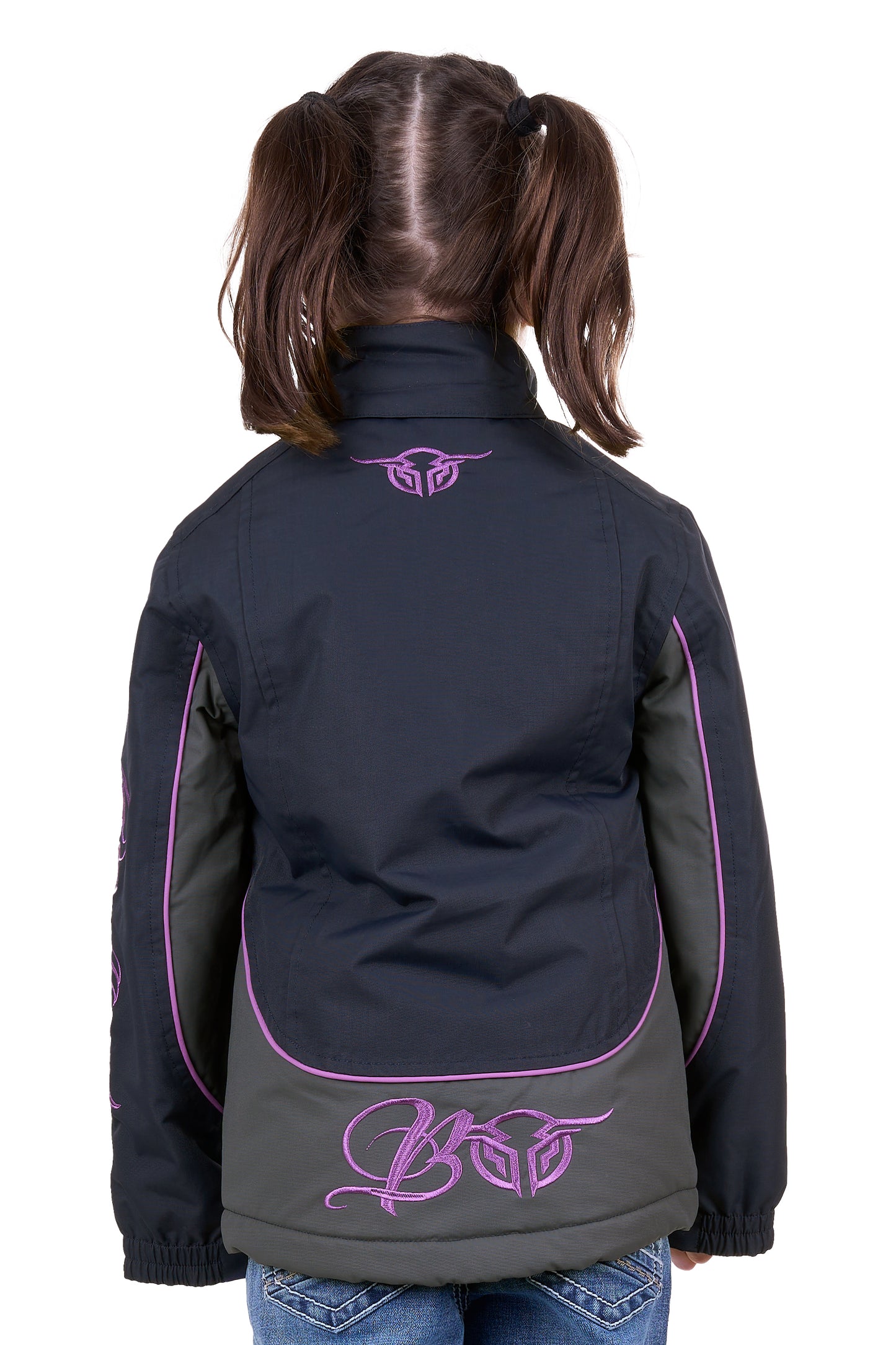 Bullzye Girls Carla Jacket - Dark Navy/Purple