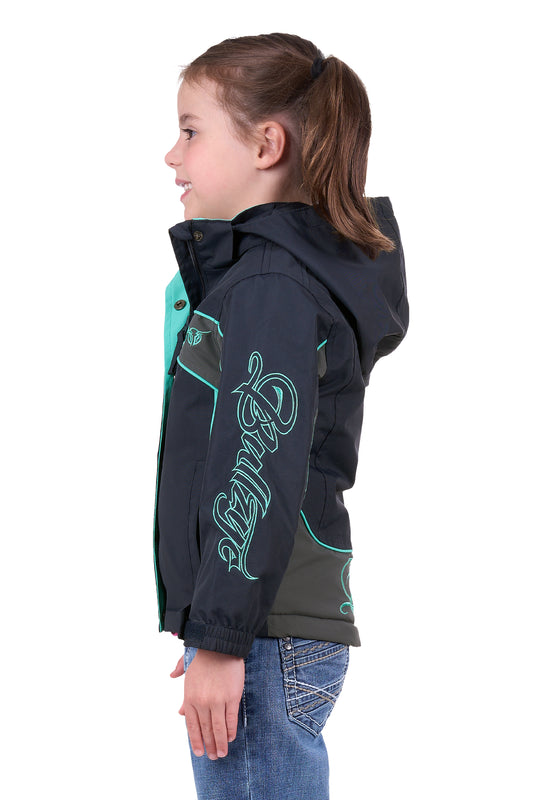 Bullzye Girls Carla Jacket - Dark Navy/Turquoise