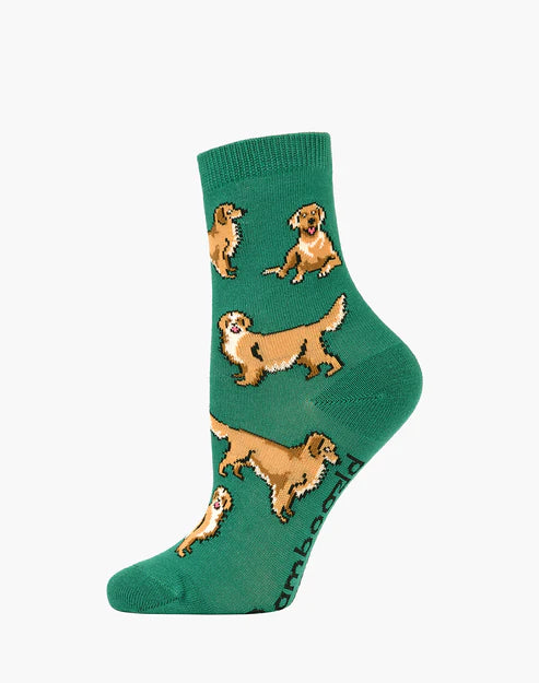 Bamboozld Kids Golden Dogs Bamboo Socks - Green