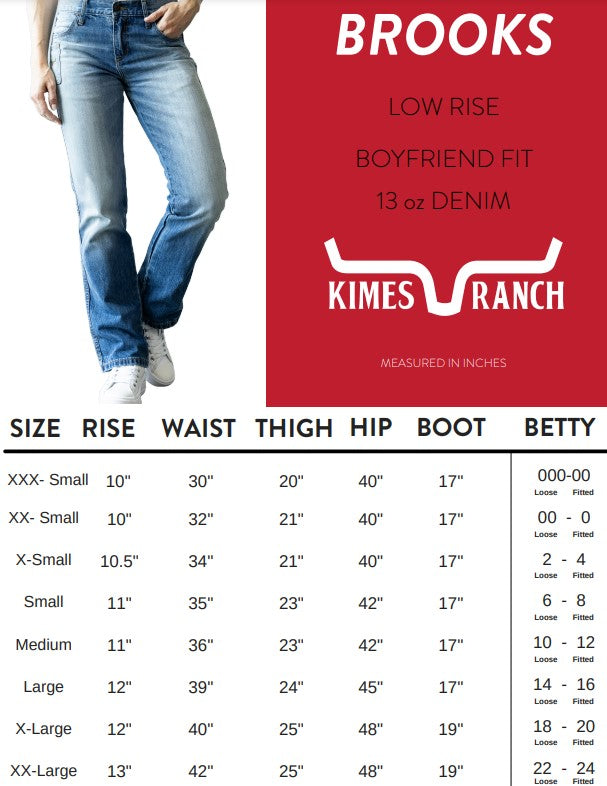 Kimes Ranch Ladies Brooks Mid Wash Cropped Jean