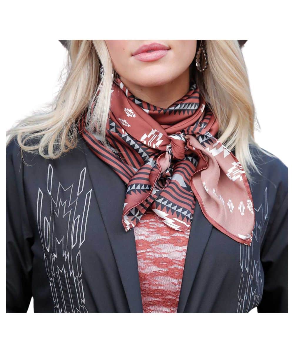 Cruel Denim Ladies Aztec Print Wild Rag - Brown - CXX7207025