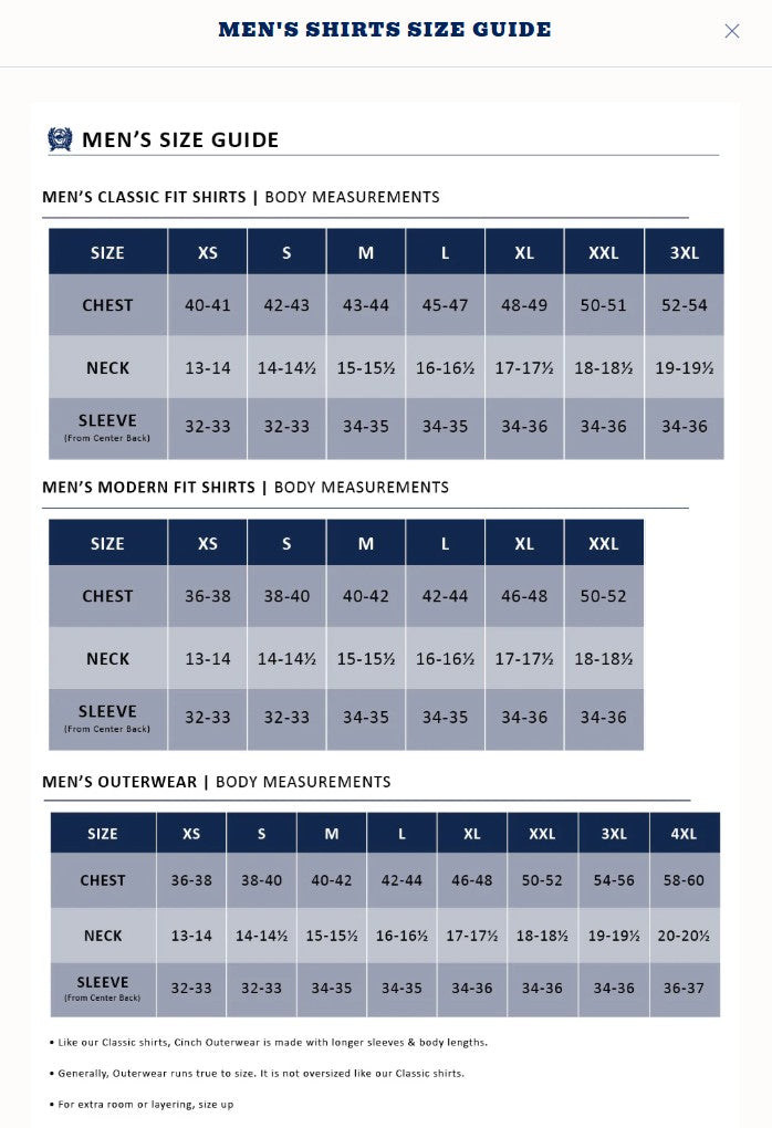 Cinch Mens Stretch Classic Fit Button Down L/S Shirt - MTW1106065