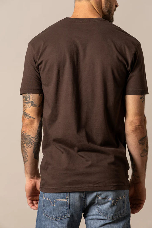 Kimes Ranch Mens Circular Serape Dark Chocolate T Shirt