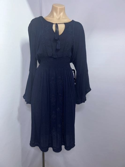 Pure Western Ladies Lizzie Dress - Navy - P0S2400387 - On Sale