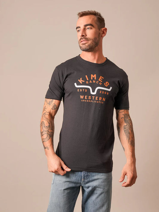 Kimes Ranch Mens T Shirt - Easy Does It - Black
