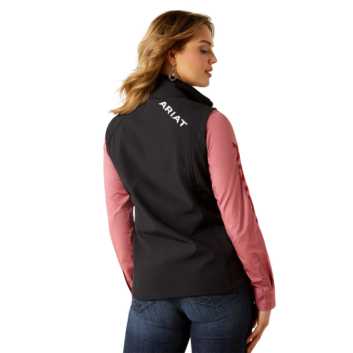 Ariat Ladies Logo Softshell Black Vest - 10062786