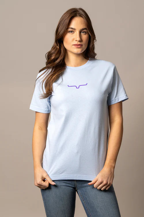 Kimes Ranch Ladies Fallon Bandana T Shirt - WSH0000054 Baby Blue