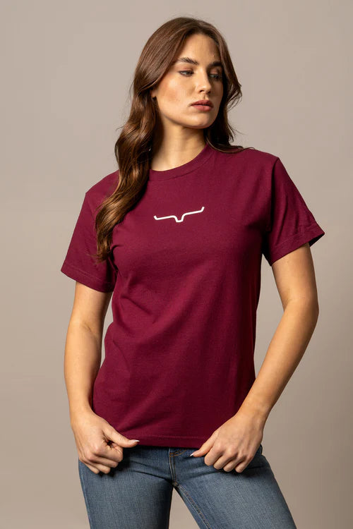 Kimes Ranch Ladies Fallon Bandana T Shirt - WSH0000054 Burgandy