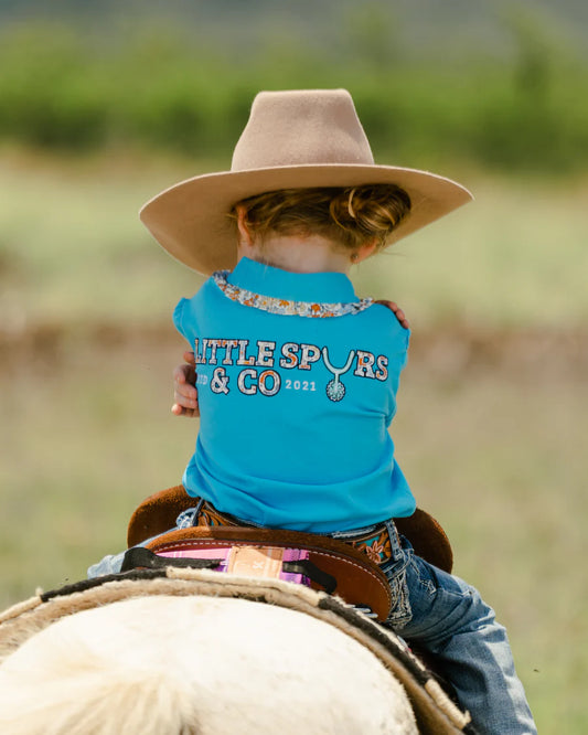 Little Spurs & Co Maryvale Infant Polo Shirt - Light Blue
