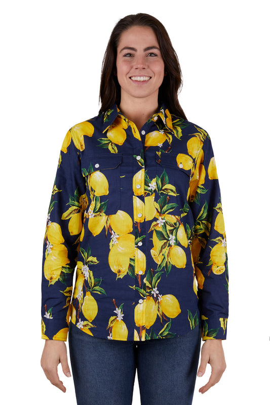 Hard Slog Ladies Full Plkt L/S Shirt - H4W2101200
