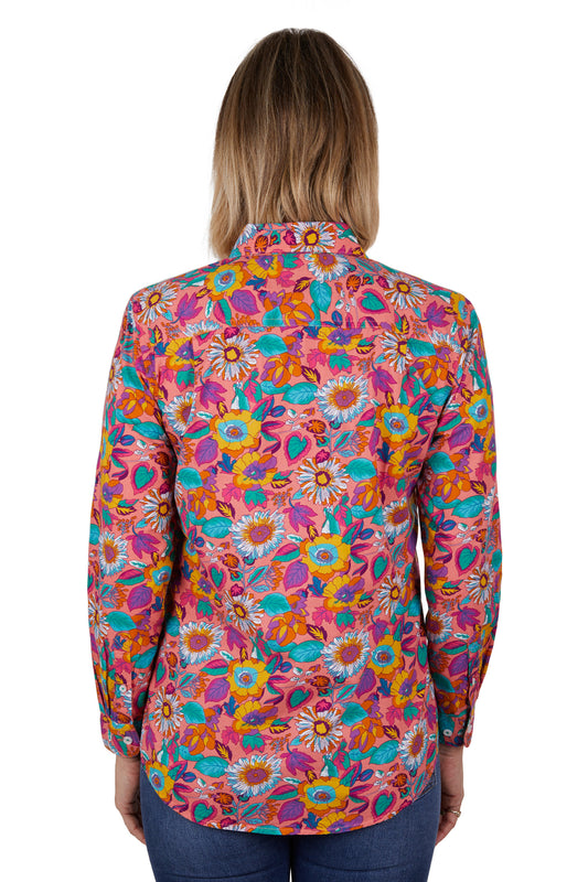 Hard Slog Ladies Half Plkt L/S Shirt - H4W2101204