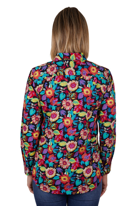 Hard Slog Ladies Half Plkt L/S Shirt - H4W2101207