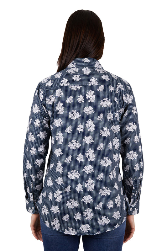 Hard Slog Ladies Half Plkt L/S Shirt - H4W2101208