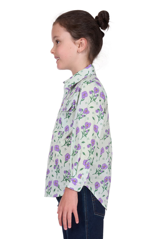 Hard Slog Kids Lynn 1/2 Placket L/S Shirt