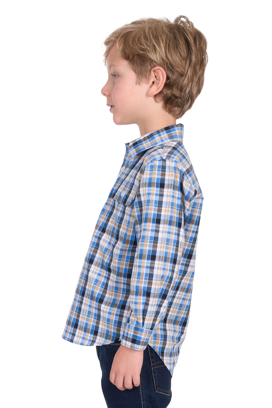Hard Slog Kids Gibson 1/2 Placket L/S Shirt