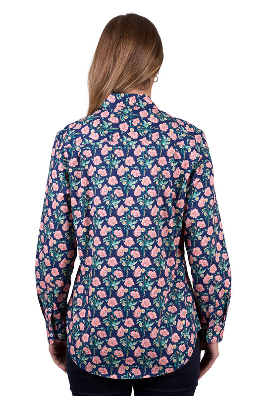 Hard Slog Ladies Half Plkt L/S Shirt - H5W2101179