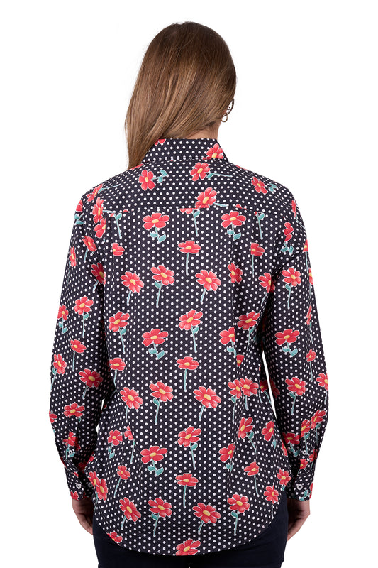 Hard Slog Ladies Half Plkt L/S Shirt - H5W2101180