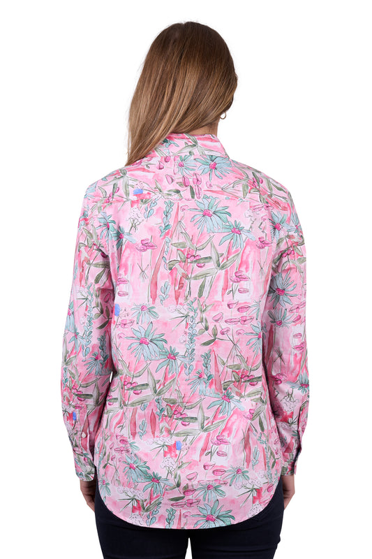 Hard Slog Ladies Half Plkt L/S Shirt - H5W2101183