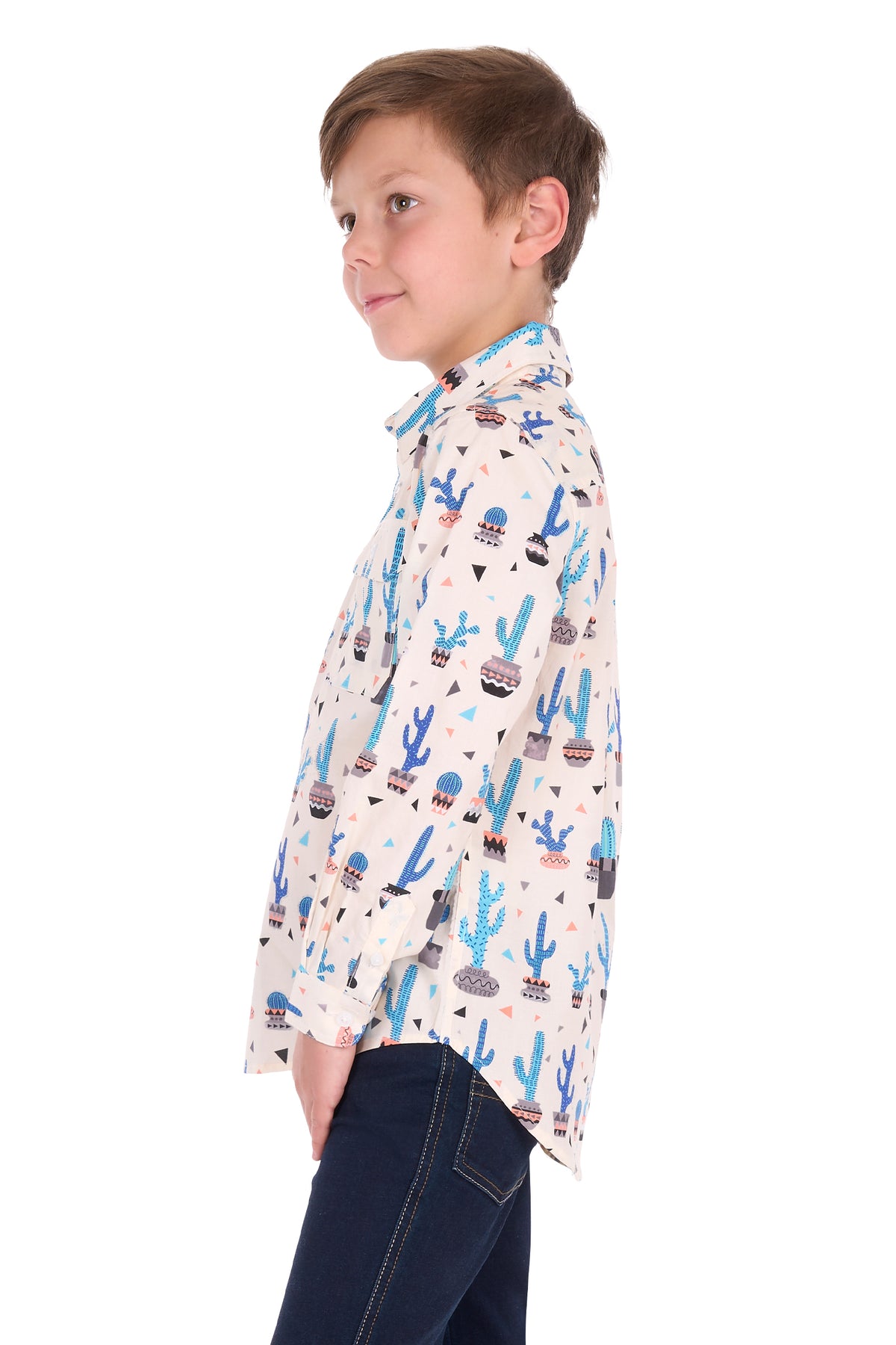 Hard Slog Kids Rocky Half Placket L/S Shirt - H6S7101189