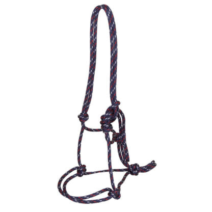 Toowoomba Saddlery Pro Series Rope Halter - Navy/Red/White - HALTS8FS06