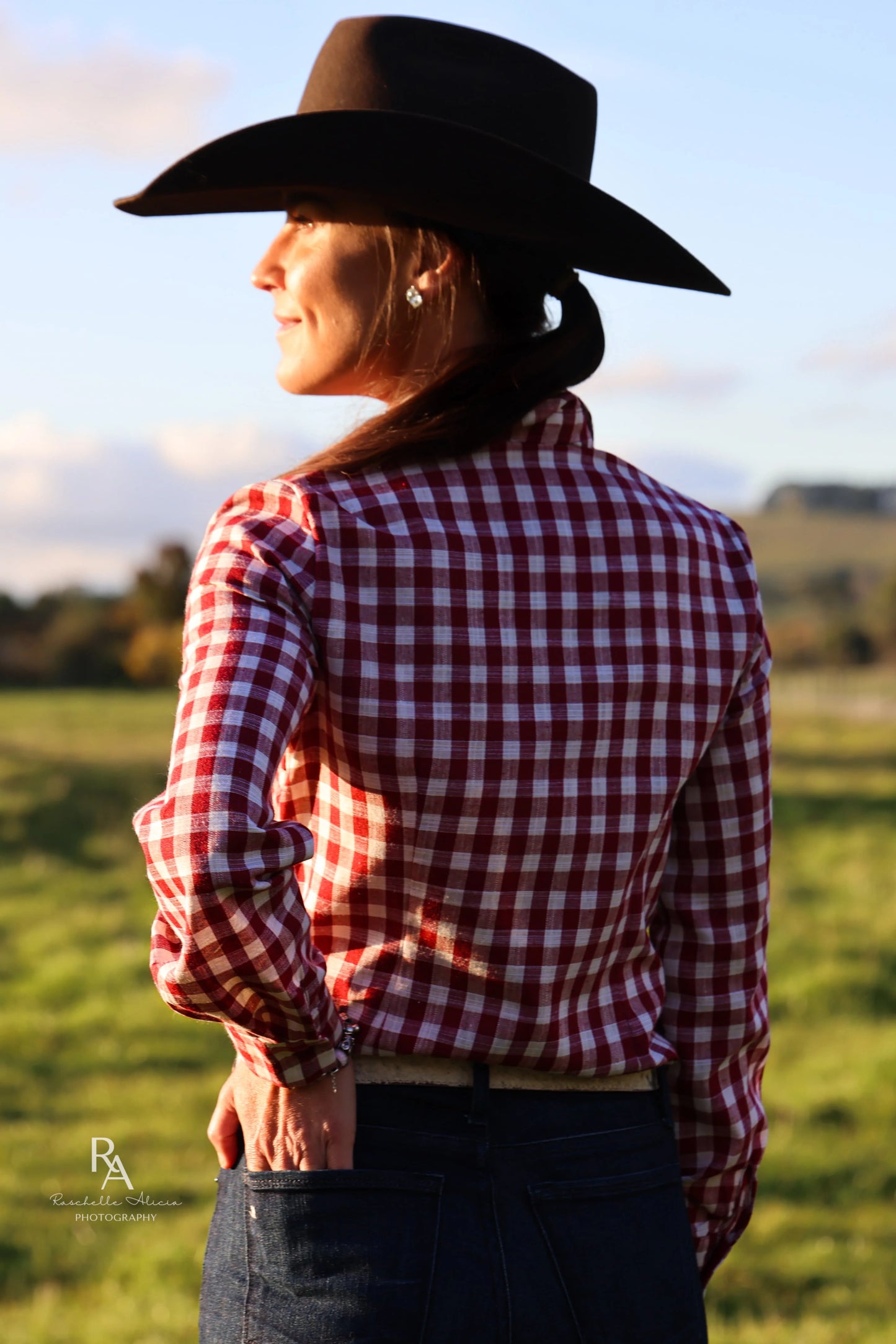 Lime & Soda Freya Dark Red Gingham L/S Shirt