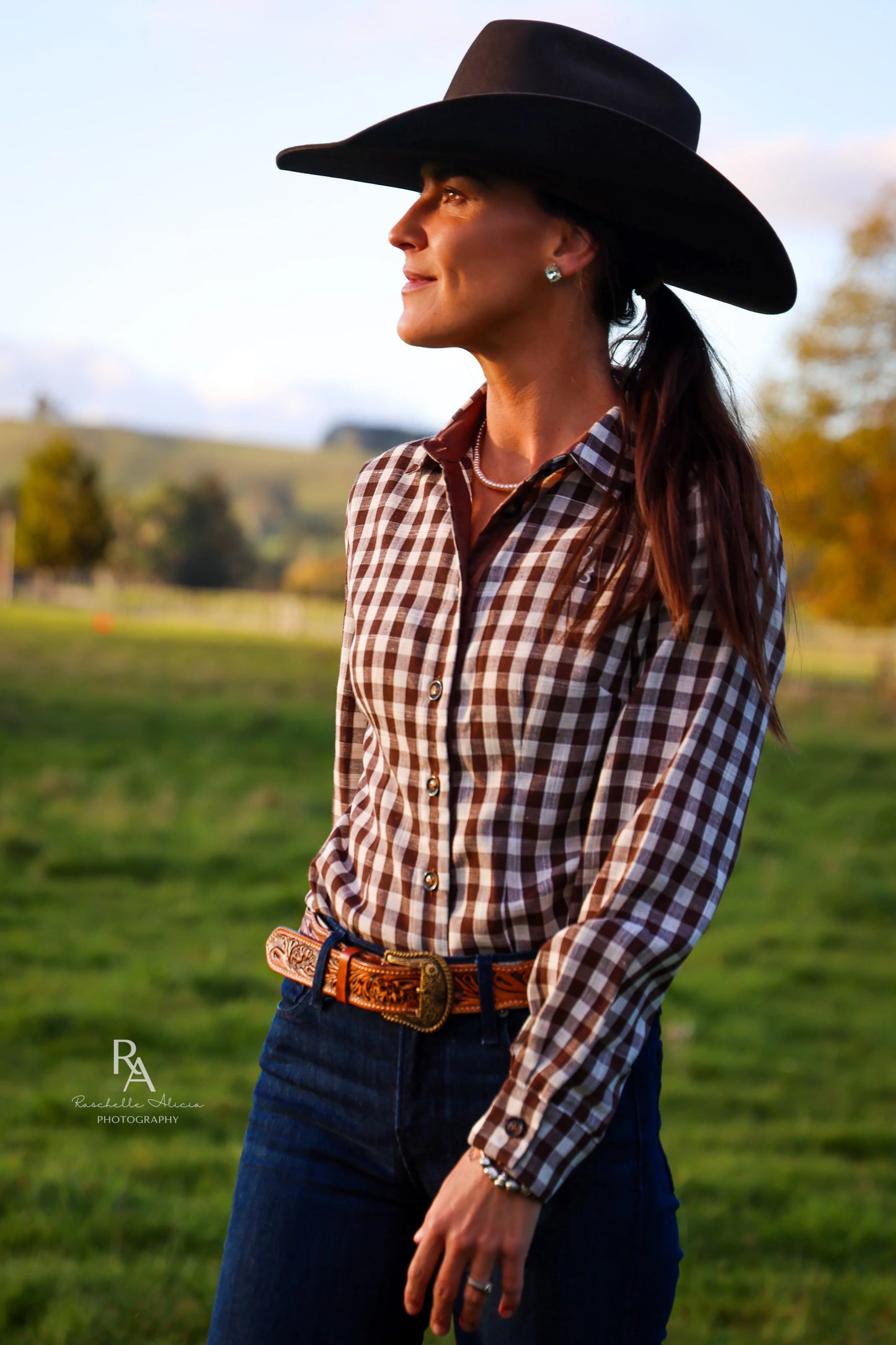 Lime & Soda Freya Chocolate Gingham L/S Shirt
