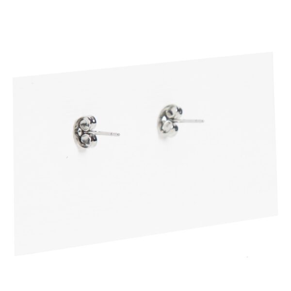 The Design Edge Nairobi Stud Earrings- Tan and White - Ear07