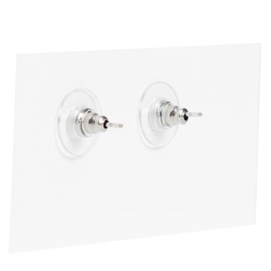 The Design Edge Uganda Stud Hairon Earrings- Tan and White - Ear05