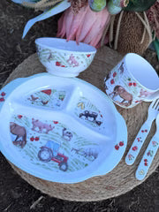 Little Windmill Farm Yard 5 Piece Melamine Dinner Set