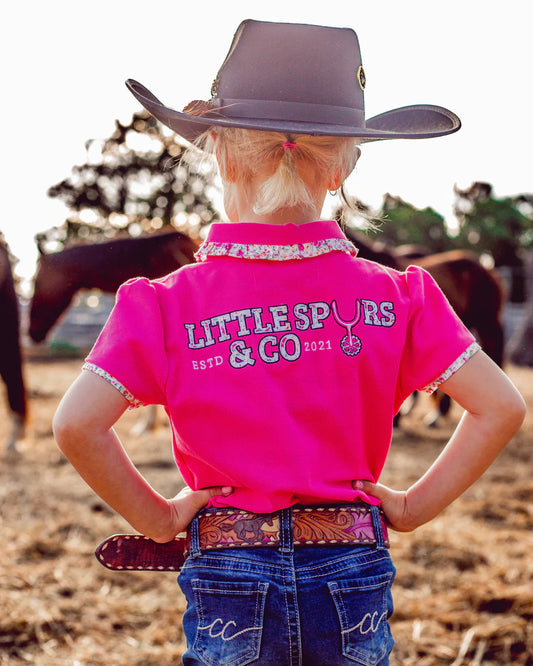Little Spurs & Co Maryvale Polo Shirt - Pink