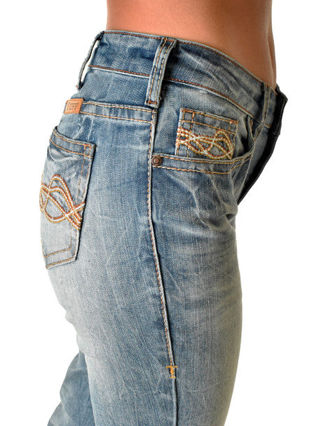 Cowgirl Tuff Ladies Jeans - Natural Waist - Thunderstruck