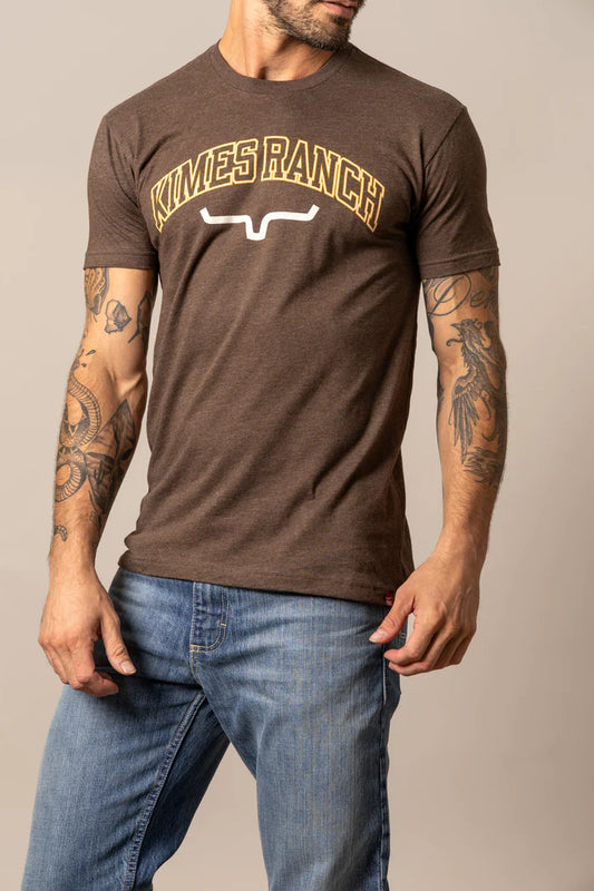 Kimes Ranch Mens KR University Espresso T Shirt