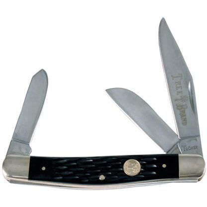 Toowoomba Saddlery Boker Bone Handle Med Stock Knife - Black Handle - KNBOK08