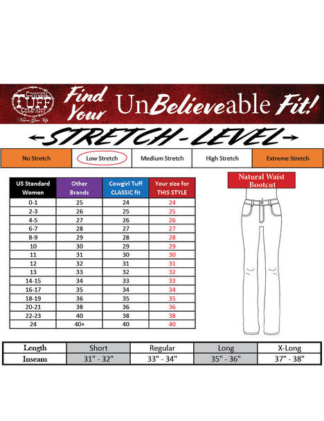 Cowgirl Tuff Ladies Jeans - Lisa's Legacy Dark